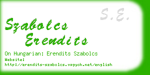 szabolcs erendits business card